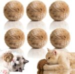 Rabbit Fur Ball Cat Toy, Soft Fluffy Cat Toy Ball, Furry Catnip Toy Ball Washable & Fun to Chase, for Kicks & Games,for Indoor Exercise & Bonding Cats (6 PCS) - Image 2