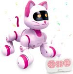 Remote Control Robot Cat Toy - RC Robotic Cat for Kids, Interactive Programmable Smart Robot Pet with Light, Sound, Touch Sensing, LED Eyes, Dance & Music, Toy Gift for Kids Boys & Girls - Image 2
