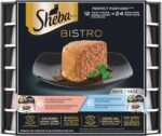 SHEBA Bistro Perfect PORTIONS Cat Food Wet Adult, Paté Gourmet Salmon & Chicken and Savoury Salmon & Tuna Entrée Variety Pack, (12) 75g Trays - Image 2