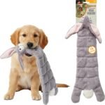 SPOT Skinneeez Tons-O-Squeakers Rabbit Dog Toy - with 19 Squeakers for Tons-O-Fun! Stuffing-Free Design is Great for Moderate Chewers, Tug Toy for Medium to Large Puppies & Dogs - 20in Color May Vary - Image 2