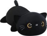 SQEQE Weighted Black Cat Plush, Weighted Stuffed Animal for Anxiety, Cute Black Cat Plushies Toy Gift for Kids(13.8 Inch/1.6 Lbs) - Image 2