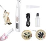 Saffory Electric Dog Trimmer With LED Light - Waterproof, Rechargeable, Low Noise Pet Hair Clipper for Paws - Image 2