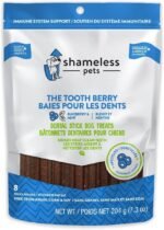 Shameless Pets Tooth Berry Dental Sticks, Oral Care, Dental Dog Treats, Improves Bad Dog Breath - Image 2