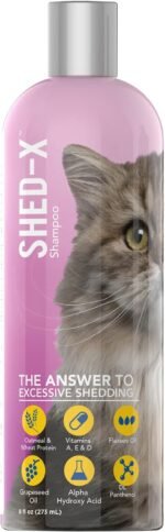 Shed-X Shed Control Shampoo for Cats, 8 oz – Reduce Shedding – Shedding Shampoo Infuses Skin and Coat with Vitamins and Antioxidants to Clean, Release Excess Hair and Exfoliate - Image 2