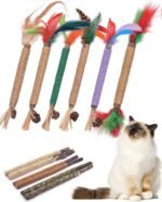 Silvervine Cat Chew Sticks, 12 Pack Catnip Chew Toys with Natural Feather for Kittens Teeth Cleaning, Matatabi Dental Care, Increase Appetite, Aggressive Chewers Cat Dental Toy - Image 2