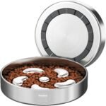 Slow Feeder Dog Bowl-2Cups for Medium Breeds, Double Wall Food-Grade Stainless Steel, Heavy Duty with Non-Slip Rubber Base, Puzzle Maze Bowl to Slow Down Eating - Image 2