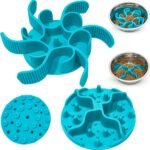 Slow Feeder Insert for Dog Bowl - 2PCS Anti-Bloat Silicone Mat with Super Suction, Slow Feeder Dog Bowls for Puppy Large Breed Dogs - Image 2