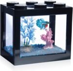 Small Betta Fish Tank, Stackable Mini Fish Tank Aquarium Tank Kit, 3/5 Gallon Rectangular Fish Bowl with Aquarium Gravel Decoration, Tiny Cube Tank for Seaweed Balls Sea Monkeys - Image 2