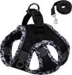 Small Dog Harness and Leash Set, No Pull Adjustable Step in Puppy Reflective Breathable Mesh Pet Harnesses Soft Padded Vest for Dogs Easy to Put on (Black-XXS) - Image 2