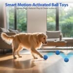 Smart Interactive Dog Toys for Medium Large Dogs to Keep Them Busy, Automatic Moving Bouncing Vibrating Dog Balls Toys for Enrichment, Mental Stimulation, Anti Boredom, Blue - Image 2