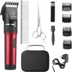 Sminiker Low Noise Cat and Dog Clippers Rechargeable Cordless Pet Clippers Grooming Kit with Storage Bag 5 Speed Professional Animal Clippers Pet Grooming Kit - Image 2