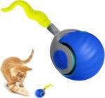 Speedy Ball with Tail Cat Toy, Smart Interactive Toy for Bored Indoor Cats 2 Speeds, Automatic Cat Rolling Ball 2.0 Enrichment Toys, USB Rechargeable Cat Ball，Motion Activated - Image 2