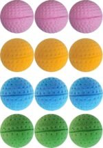 Sponge Soccer Balls Cat Toy Two Color pet Ball Pet Wide Colorful Springs Cat Toys (Foam Sponge Balls 12PCS) - Image 2