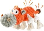 Squeaky Dog Toys - Dog Toys to Keep Them Busy Plush Dog Toys for Large, Medium, Small Dogs - Orange - Image 2