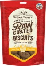 Stella & Chewy’s Freeze-Dried Raw Coated Dog Biscuits – Cage-Free Chicken Recipe – Protein Rich, Grain Free Dog & Puppy Treat – Great Snack for Training & Rewarding – 254g Bag - Image 2