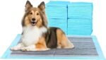 Super-Absorbent Waterproof Dog and Puppy Pet Training Pad, Housebreaking Pet Pad, 100-Count Small-Size, 22"x22", Blue, Charcoal and Scented - Image 2