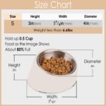 SuperDesign Mess Free 15° Slope Bowl for Dogs and Cats, Tilted Angle Bulldog Bowl Pet Feeder, Non-Skid & Non-Spill, Easier to Reach Food S/0.5 Cup White - Image 2