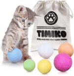 TIMIKO Cat Toys Balls, 100% Natural Wool, 2 Sizes 6 Colors, Non-Toxic, Cat Toys for Indoor Cats, Interactive Cat Toys, Cat Fetch Toy, Cat Balls Toys for Kitty Kitten - Image 2