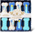Thoughtfully Pets, Dog Birthday Cookie Gift Set, Hand Decorated Crunchy Dog Treats in Bone Shapes, Great for Dog Birthdays, Set of 8 (8 Count (Pack of 1), Boy) - Image 2