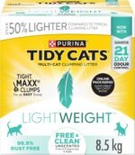 Tidy Cats Cat Litter, Lightweight Free & Clean Unscented Multi-Cat - 8.5 kg Box (1 Pack) - Image 2