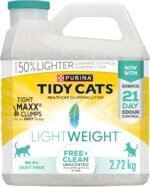 Tidy Cats Free & Clean Cat Litter, LightWeight Unscented Multi-Cat - 2.72 kg Jug - Image 2