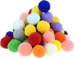 Tongcloud 50pcs Assorted Soft Lightweight Cat Toys Pompon Balls Kitten Toys Pompon Balls - Image 2