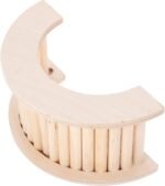 Toyvian Hamster Climbing Ladder Hideout Wooden Loft Platform Cage with C-Shaped Arch Natural Small Animal - Image 2