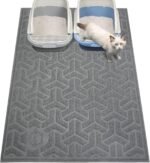 UPSKY Cat Litter Mat, XL Litter Trapping Mat Soft on Kitty Paws, Large Litter Box Mat 35" x 47" Scatter Control for Indoor Cats Waterproof and Extra Large Pretty Litters Carpet - Image 2