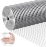 VEVOR Hardware Cloth, 1/2 inch 24in x 100 ft 19 Gauge, Hot Dipped Galvanized Wire Mesh Roll, Chicken Wire Fencing, Wire Mesh for Rabbit Cages, Garden, Small Rodents - Image 2