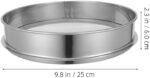 Veemoon Stainless Steel Garden Soil Sieve. Soil Classifier Sifter Round Planter Sand Screen Pan - 2mm Mesh Sifter Pan for Potting Compost and Sand Rock Sifting Filtration (9.8 Inch) - Image 2