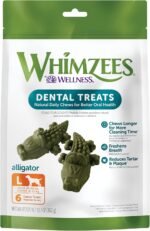 WHIMZEES WHZ307 Natural Grain Free Dental Dog Treats, Alligator, Bag of 6 Large - Image 2