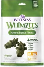 WHIMZEES WHZ320 Natural Grain Free Dental Dog Treats, Alligator, Bag of 12 Medium - Image 2