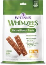 WHIMZEES WHZ326 14 Count Natural Grain Free Dental Dog Treats, Veggie Strip, Medium - Image 2