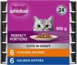 WHISKAS Perfect Portions Adult Wet Cat Food Cuts in Gravy - Chicken & Salmon - 75g (12 Pack) - Image 2
