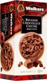 Walker's Shortbread Belgian Chocolate Chunk Biscuits Chocolate Cookies, Crumbly and Delicious Biscuits - 150g - Image 2