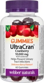 Webber Naturals UltraCran Cranberry 10,000 mg Gummy, 60 Gummies, Helps Prevent Urinary Tract Infections, Vegan - Image 2