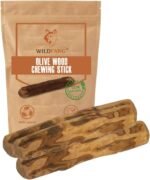 Wildfang® Olive Wood Chewing Sticks for Dogs, M – Tough Chew Toys for Aggressive Chewers, Puppy Chew Toys for Teething, Training for Chewing Muscles, Olive Wood Stick for Dogs 15–25 kg (Pack of 3) - Image 2