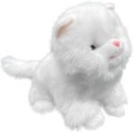 YH YUHUNG White Realistic Interactive Plush Pets Cat with Voice Control Electronic Pets Robot Cat Barking Meow Kitten Birthday Gift for Kids - Image 2