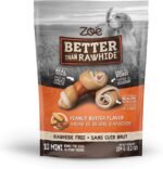 Zoë Better Than Rawhide Bones for Dogs, Mini, Peanut Butter Flavor, 10 Pack (8.2 oz) - Image 2