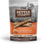 Zoe Better Than Rawhide Twists for Dogs, Peanut Butter Flavor, 12 Pack (5.2 oz) - Image 2