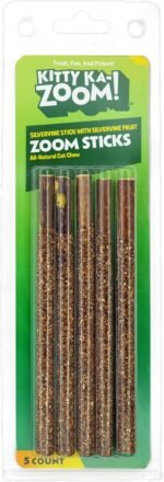 Zoom Sticks - Silvervine Sticks Covered in Silvervine Fruit | Dental Support Chew for Cats | High Potency Natural Chew Stick for Indoor Cats - Image 2