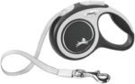 flexi New Comfort Medium Retractable Dog Leash Tape 16'/5m, Grey - Image 2