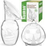 haakaa Manual Breast Pump 4oz/100ml and Ladybug Milk Collector 2.5oz/75ml Combo for Breastfeeding, Made of Food Grade Silicone - Image 2