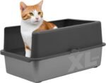 iPrimio XL Stainless Steel Cat Litter Box Enclosure, 23"x15"x6" - Open Pan Cover for Privacy - Side Entry, No Clamps or Fasteners, Easy Scoop - Compatible with iPrimio Stainless Steel Litter Pans - Image 2