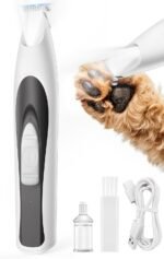 oneisall Low-Noise Dog Paw Trimmer with LED Light, Paw Trimmer for Dogs &Cats 0.8inch/20mm Wide Blade, 35dB Cordless Electric Pet Paw Grooming Clippers for Paws, Ears, Face, Rump - Image 2