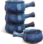 vicrays French Onion Soup Bowls With Handles, 26 Ounce for Soup, Chili, Beef Stew, Chip Resistant, Dishwasher Microwave Safe, Set of 4 (Blue) - Image 2