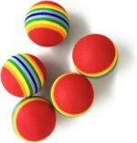10pcs Eva Interactive Floating Rainbow Ball Cat Supplies Treat Lickable Puzzle Toy Pet Accessory - Image 2