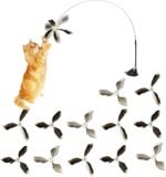 12Pcs Cat Toy Refill Cat Party Supplies Cat Wand Feather Refill Cat Wand Refill Replacement Feather Cat Catcher Toys Cat Wand Replacement Refills for Pet Cat Kitten Teaser String Training - Image 2