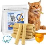 150g Freezed Dried Cat Chew Stick Egg Yolk Flavor, Cat Dental Treats for Reduce Tartar and Freshens Breath, Feline Teething Sticks Cats Treats Snack - Image 2