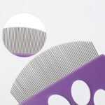 1 Pcs Pet Deshedding Comb with Gentle Metal Teeth, Stainless Steel Cat Grooming Brush for Shedding & Detangling, Ergonomic Handle for Easy Pet Grooming Supplies for Cats & Dogs (Purple) - Image 4